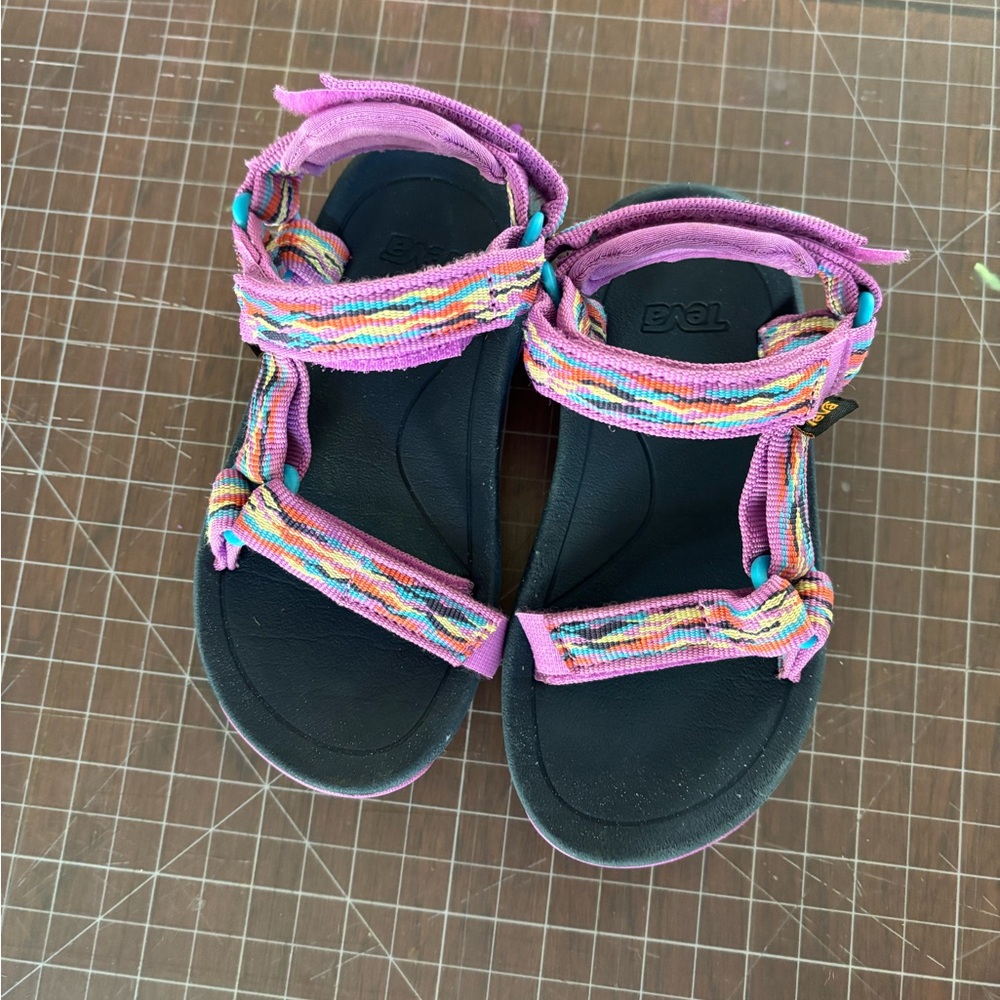 Teva Toddler Sandals Size 8 Pink Rainbow Sport Strap Outdoor Shoes